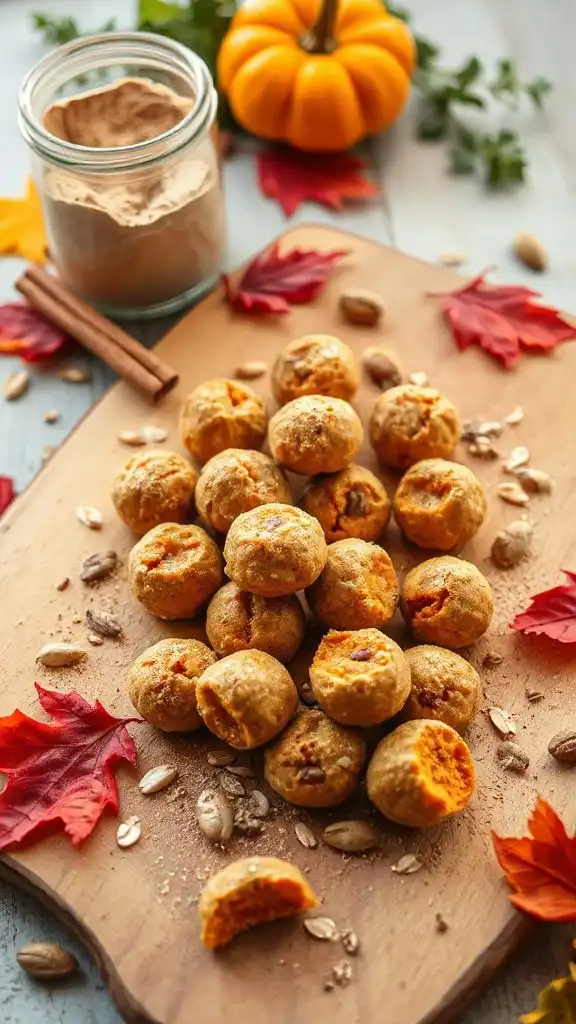 pumpkin protein energy bites