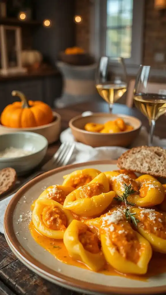 pumpkin ricotta stuffed shells
