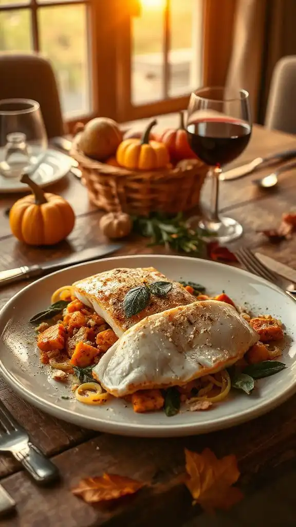 pumpkin sage stuffed sole recipe