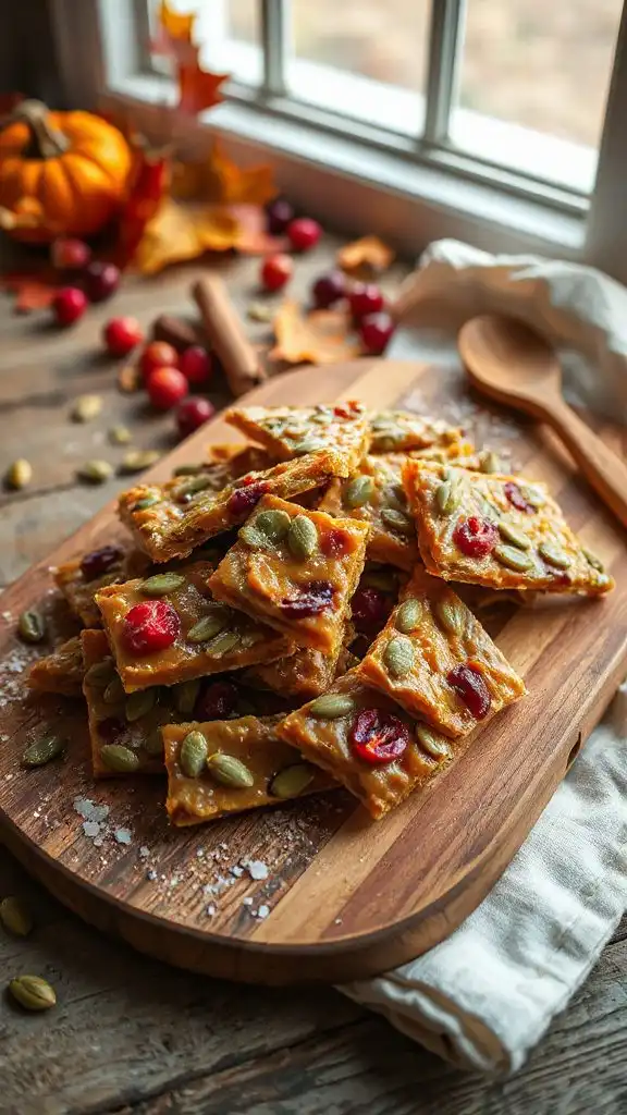 pumpkin seed cranberry brittle