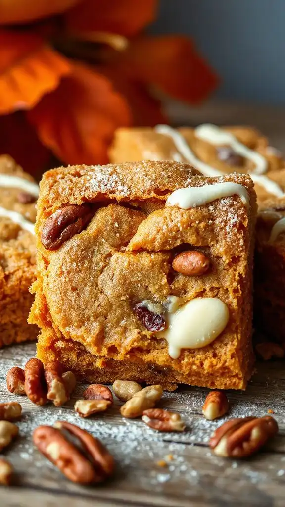 pumpkin spice blondies recipe