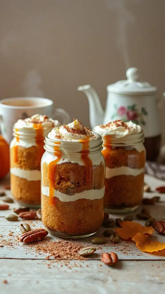 pumpkin spice cake jars
