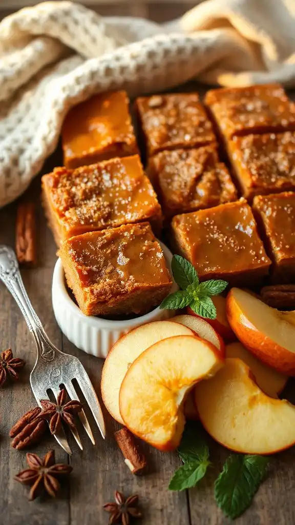 pumpkin spice caramel apple bars