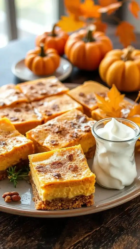 pumpkin spice cheesecake bars