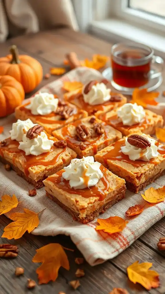 pumpkin spice cheesecake bars