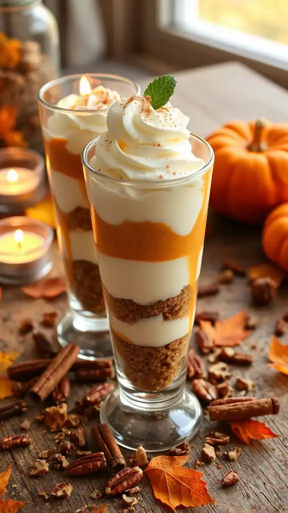 pumpkin spice cheesecake parfaits