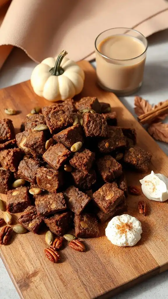 pumpkin spice chocolate brownies