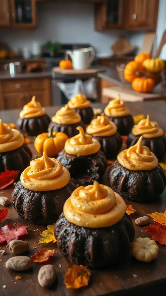 pumpkin spice chocolate lava cake