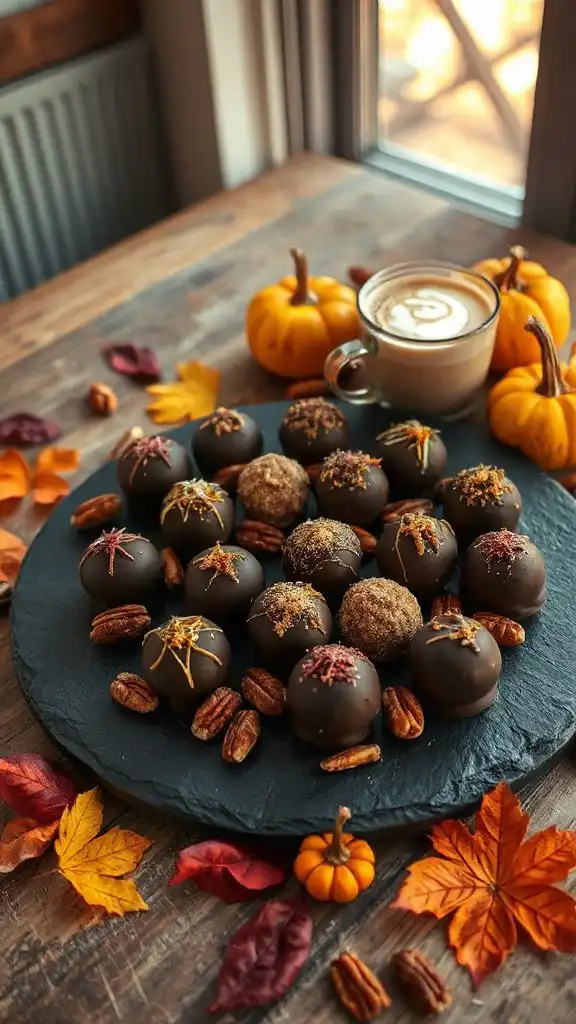 pumpkin spice chocolate truffles