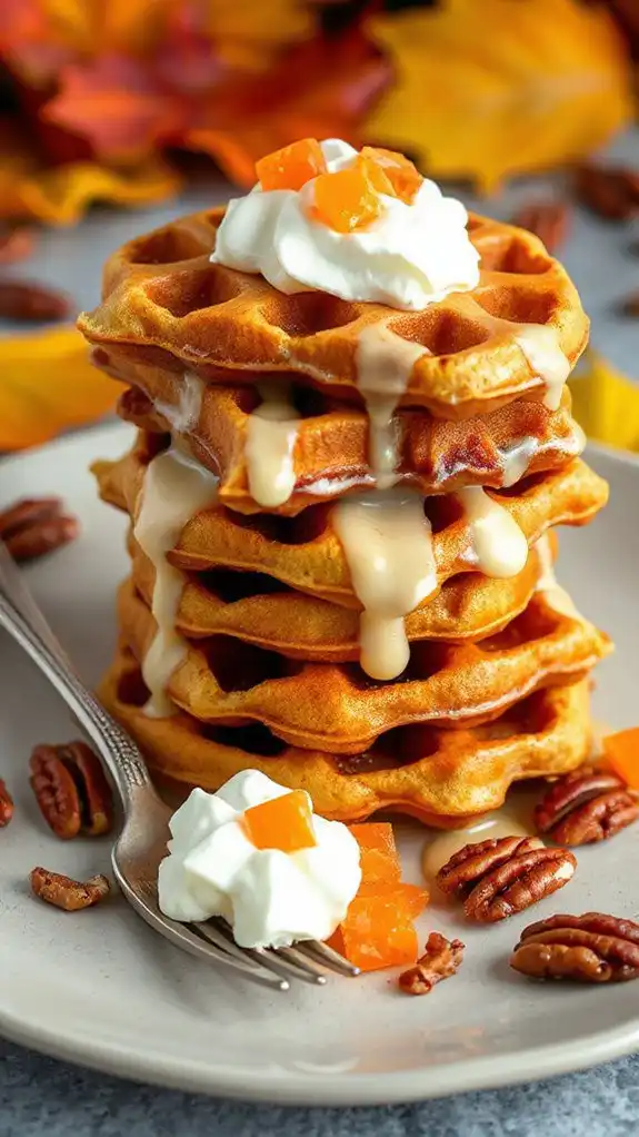 pumpkin spice cinnamon roll waffles pumpkin spice cinnamon roll waffles