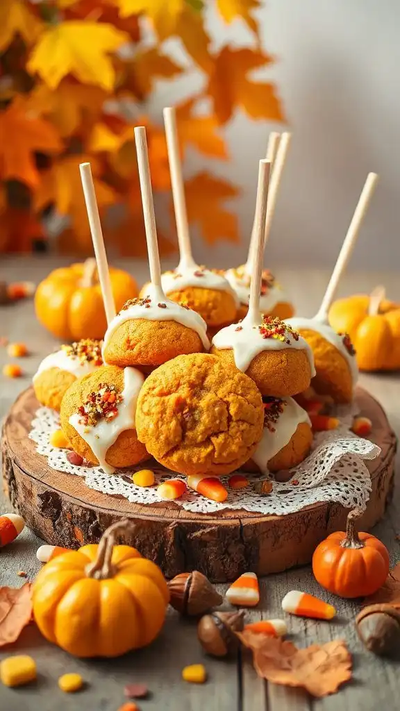 pumpkin spice cookie pops