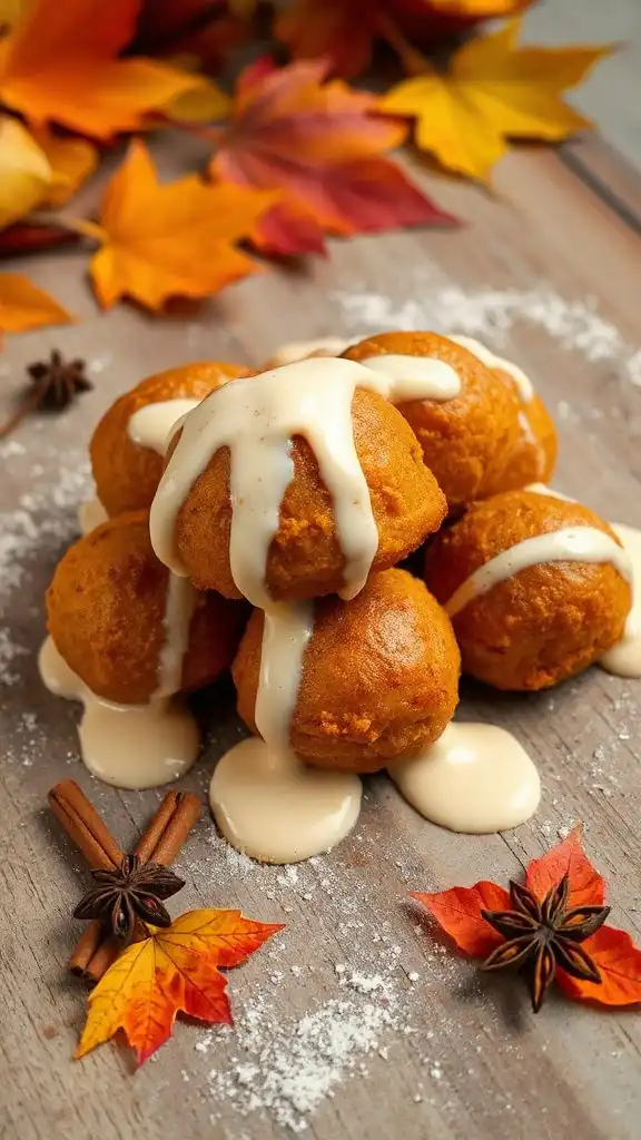 pumpkin spice cream cheese drizzle