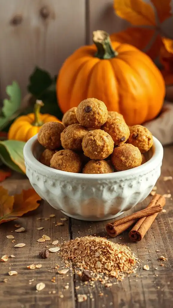 pumpkin spice energy bites