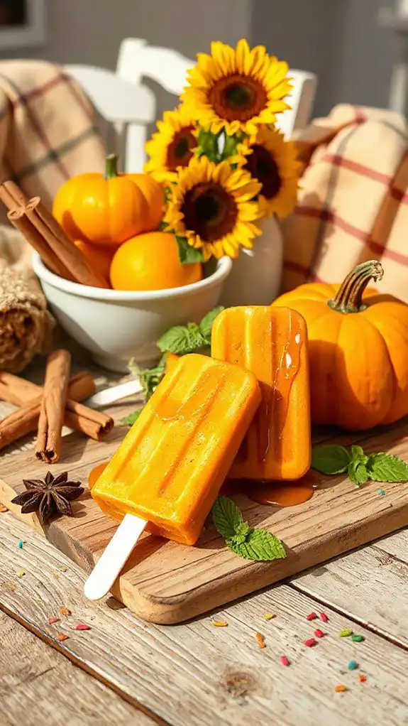 pumpkin spice flavored popsicles