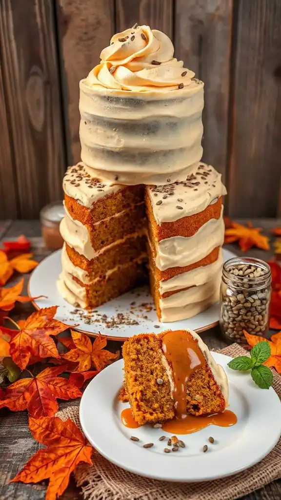 pumpkin spice hemp seed cake pumpkin spice hemp seed cake