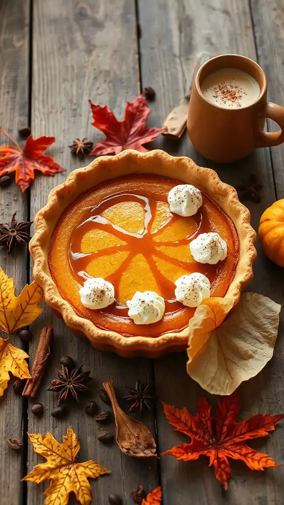pumpkin spice latte dessert pie