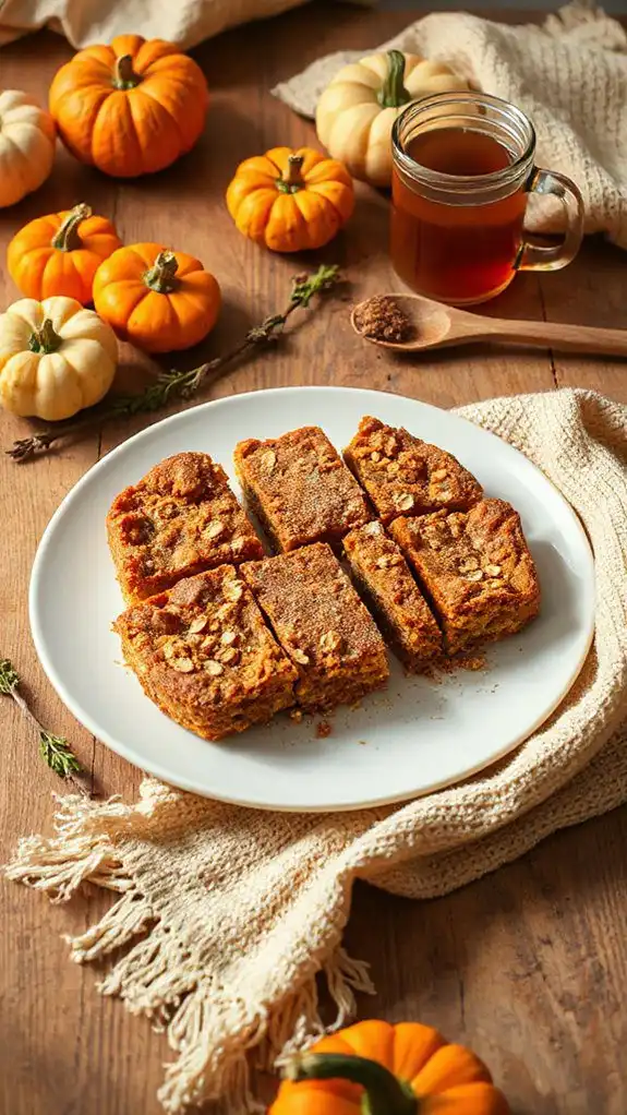pumpkin spice oatmeal bars