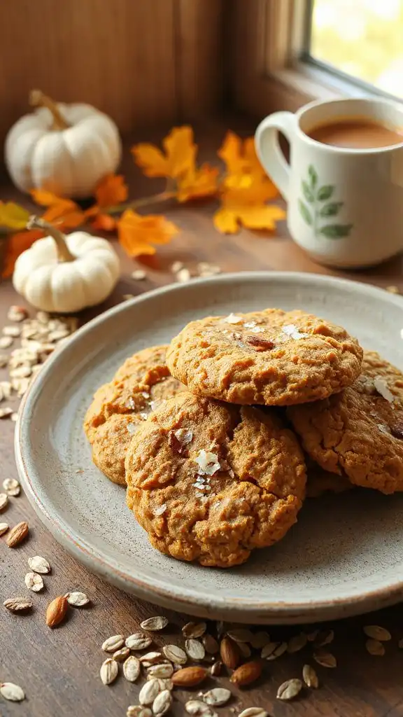 pumpkin spice oatmeal cookies