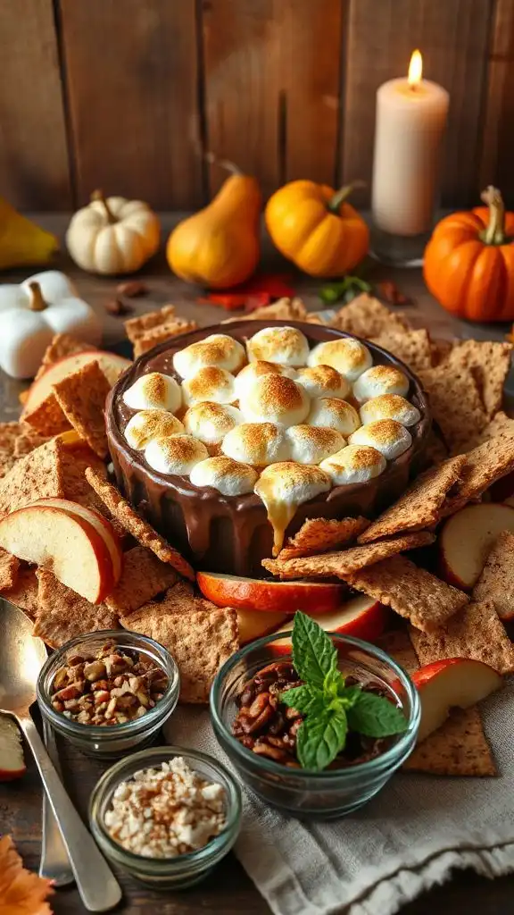 pumpkin spice s mores dip