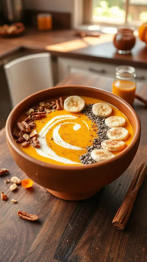 pumpkin spice smoothie bowl