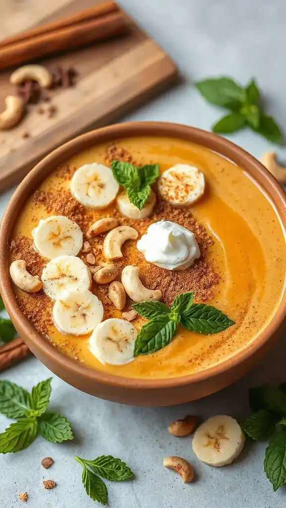 pumpkin spice smoothie bowl