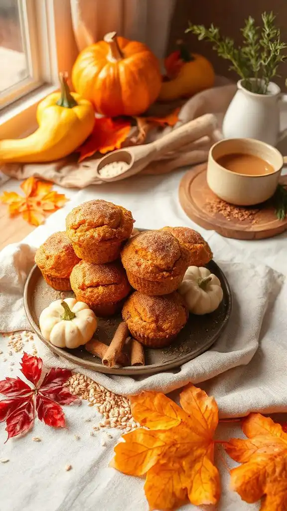 pumpkin spice spelt muffins