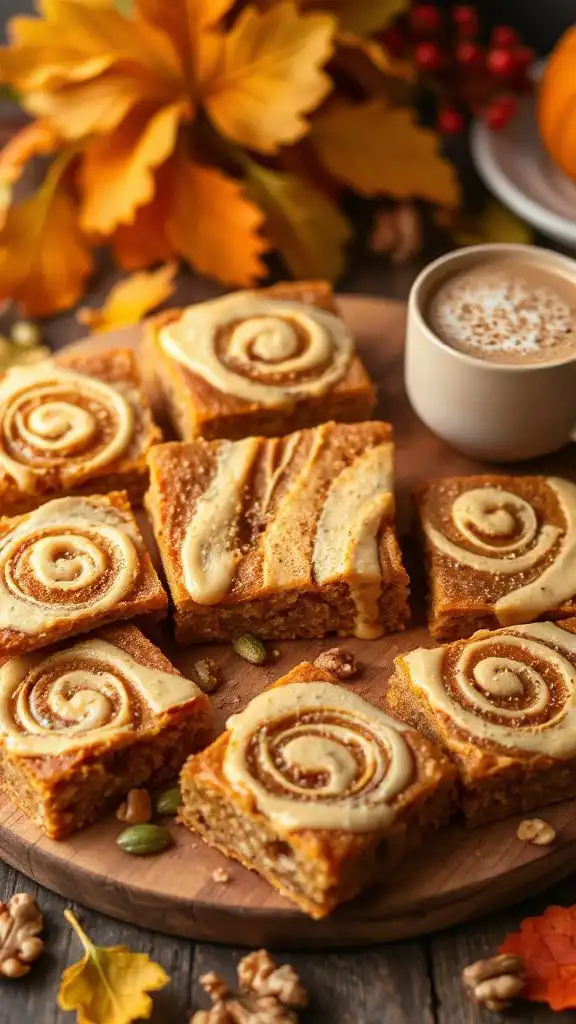 pumpkin spice tahini blondies