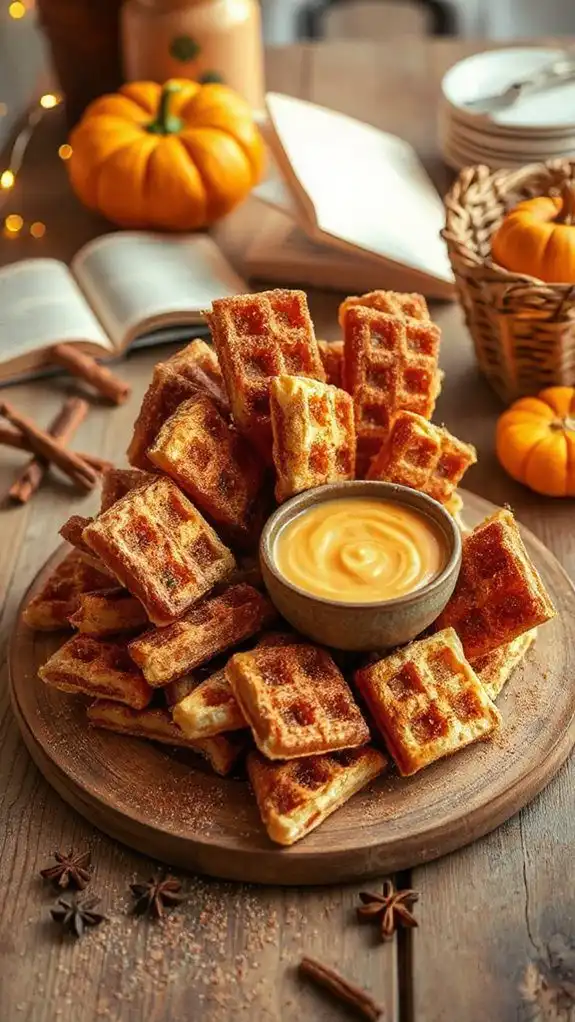 pumpkin spice waffle sticks
