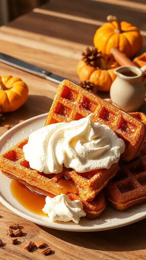pumpkin spice waffle sticks