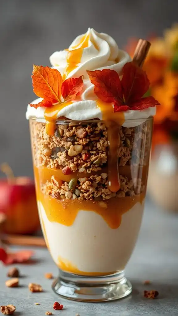 pumpkin spice yogurt parfait