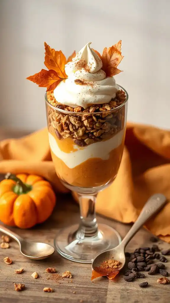 pumpkin spice yogurt parfait
