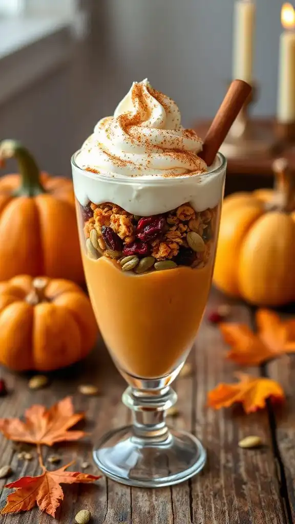 pumpkin spice yogurt parfait