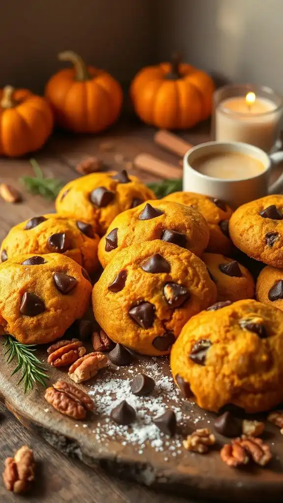 pumpkin spiced chocolate chip cookies