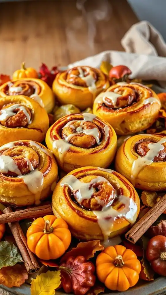 pumpkin spiced cinnamon rolls
