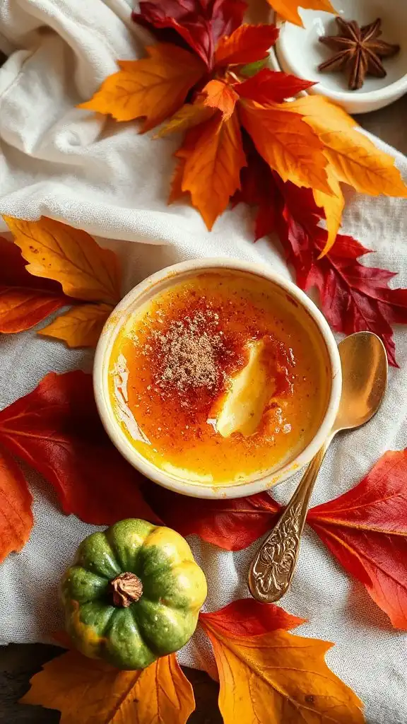 pumpkin spiced custard dessert
