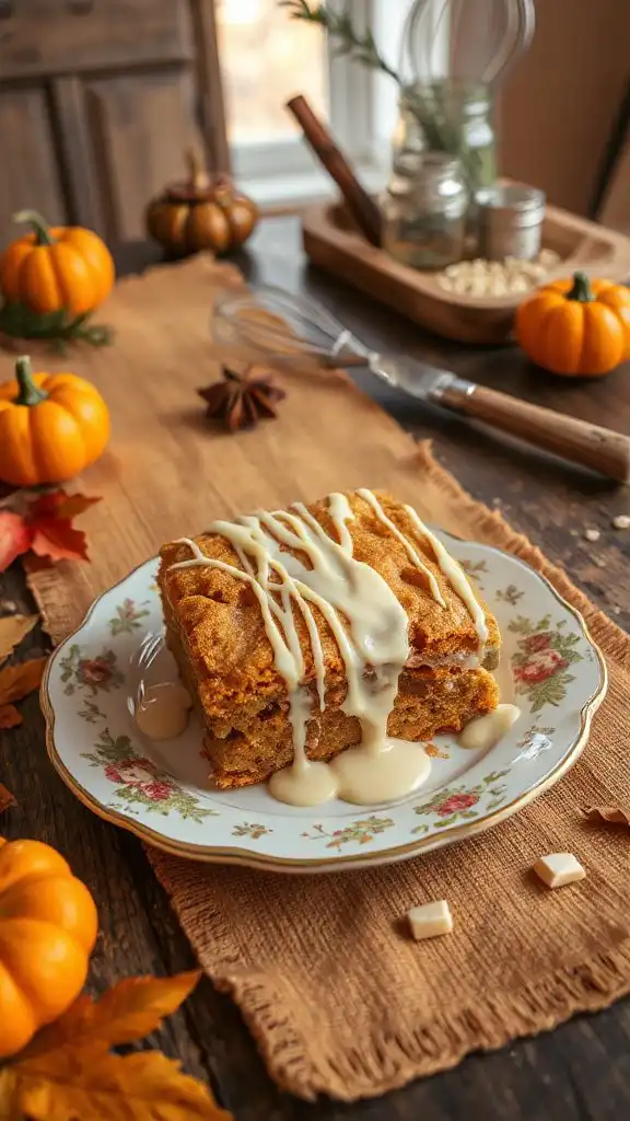 pumpkin white chocolate blondies