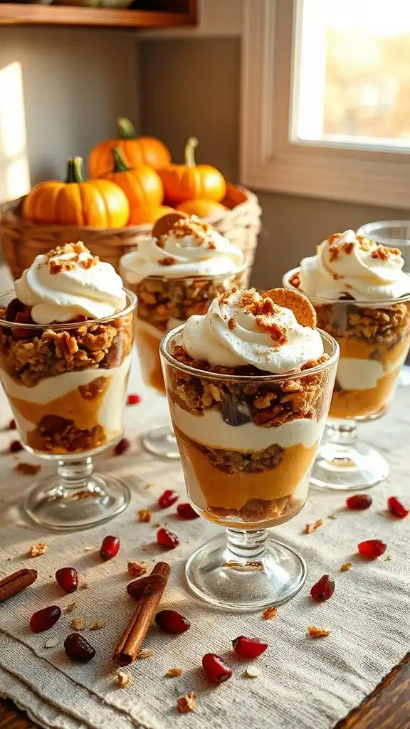 pumpkin yogurt layered parfait