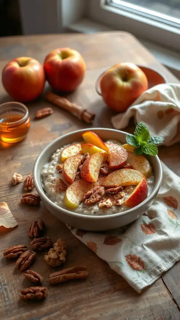quick apple cinnamon oatmeal