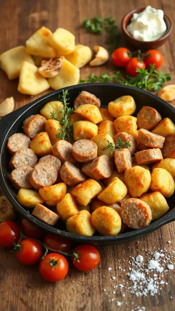 quick chicken sausage gnocchi