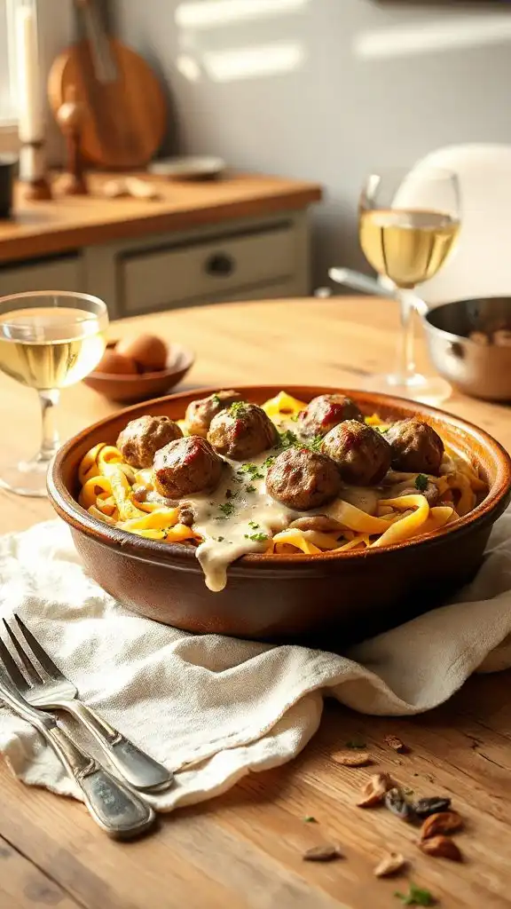 quick creamy meatball stroganoff