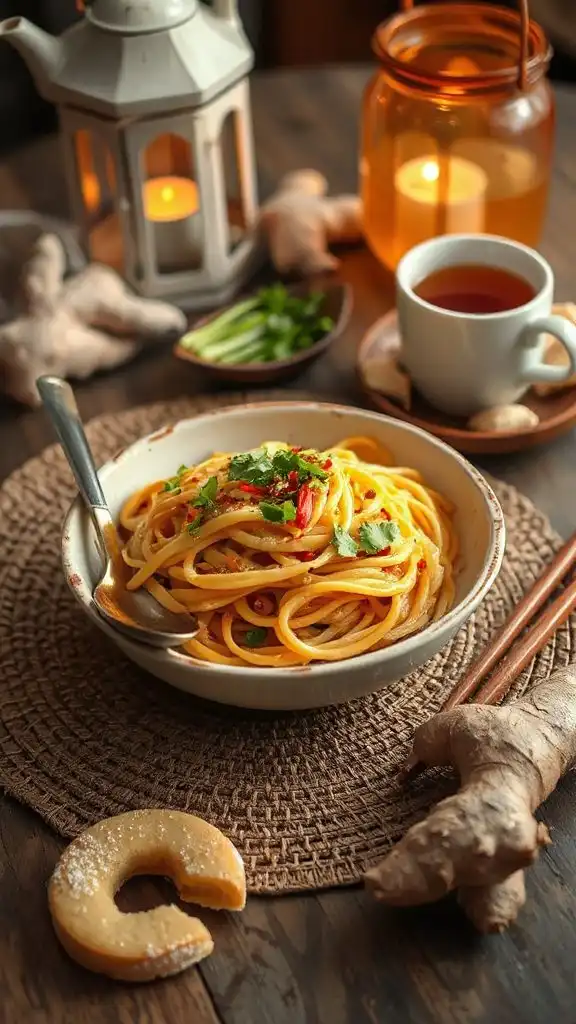 quick ginger garlic noodles