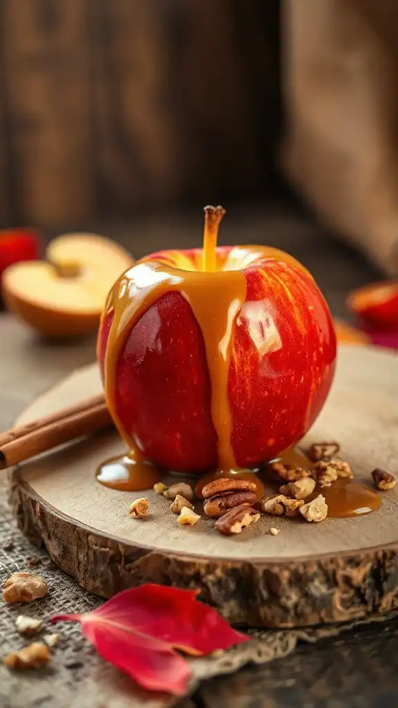 quick microwave caramel apples