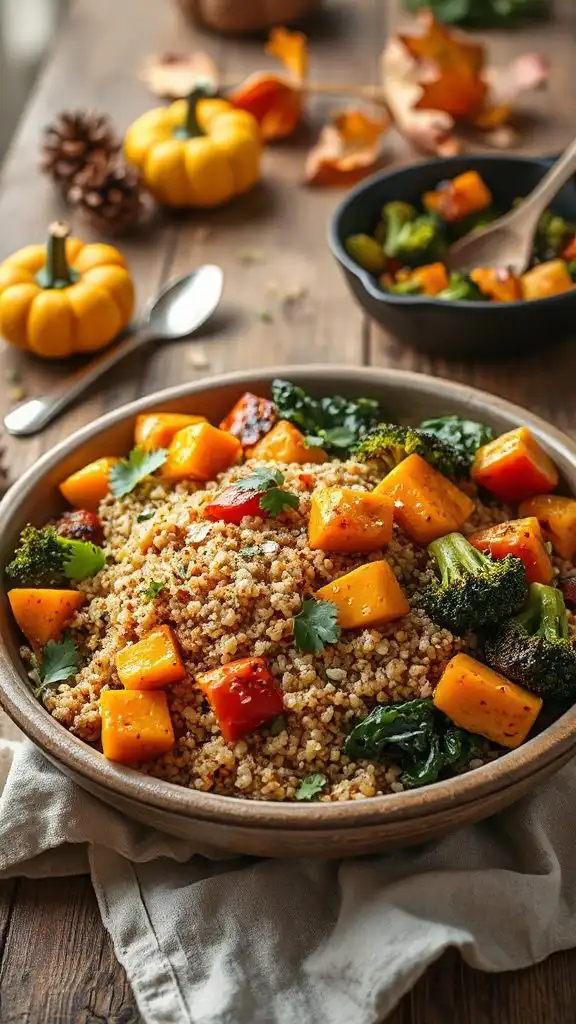 quinoa roasted vegetable stir fry