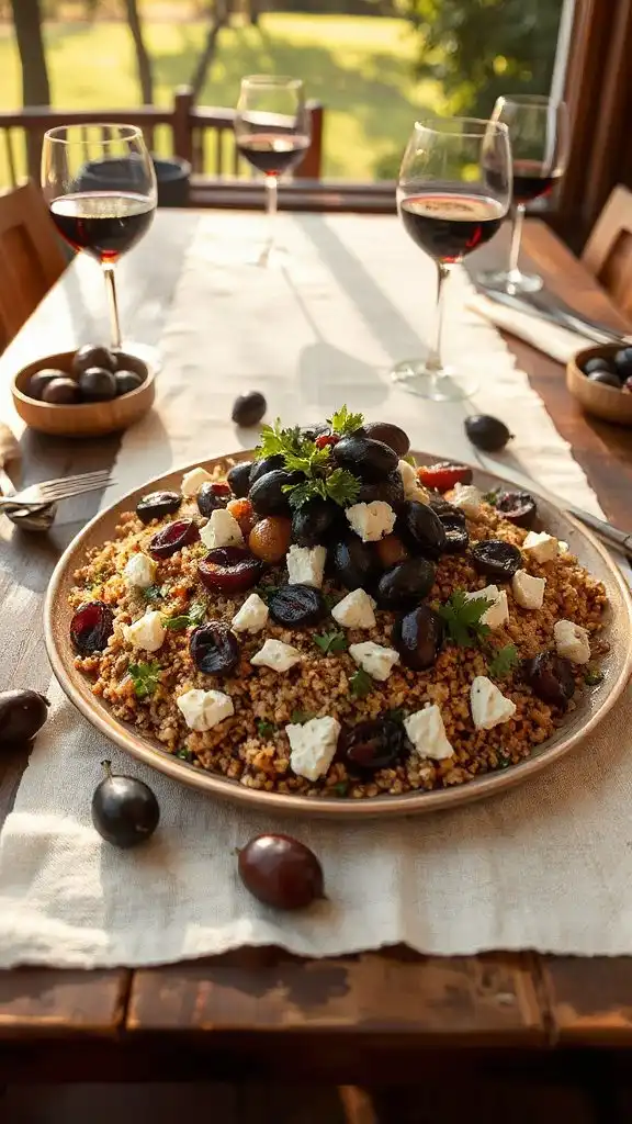 quinoa salad with roasted grapes