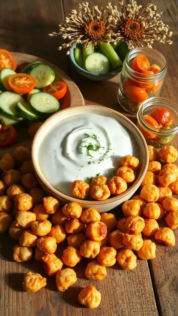 ranch seasoned crispy chickpeas snack