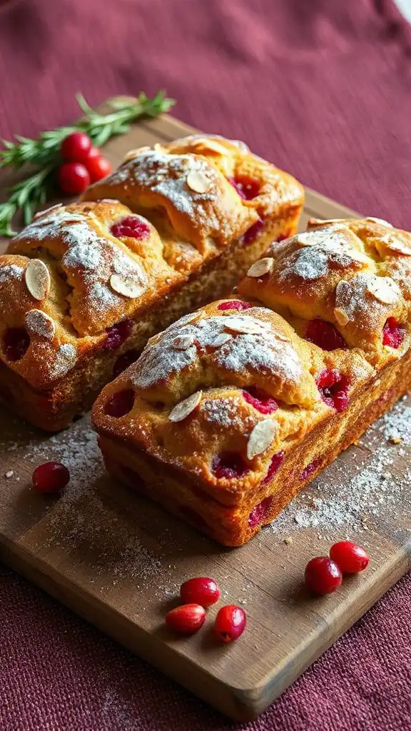raspberry almond holiday loaf