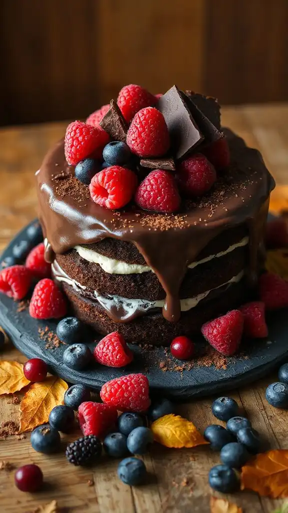 raspberry chocolate ganache cake