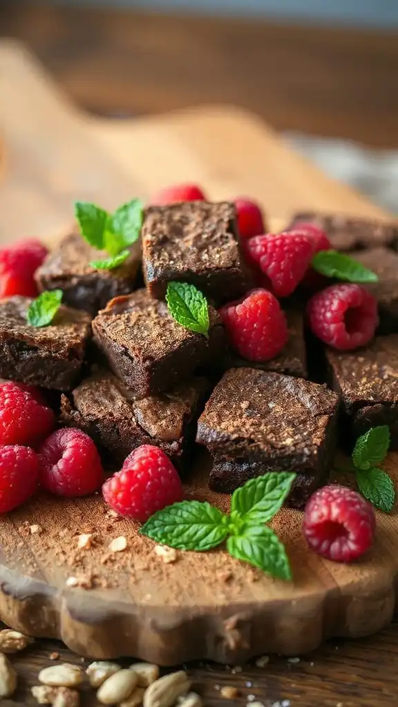 raspberry chocolate protein brownies