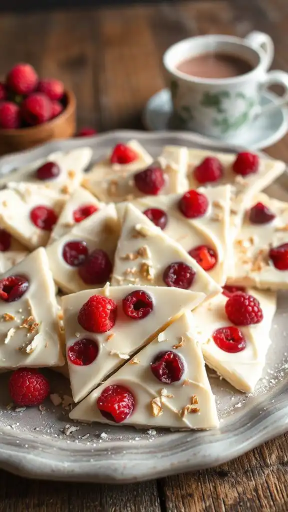 raspberry white chocolate bark raspberry white chocolate bark