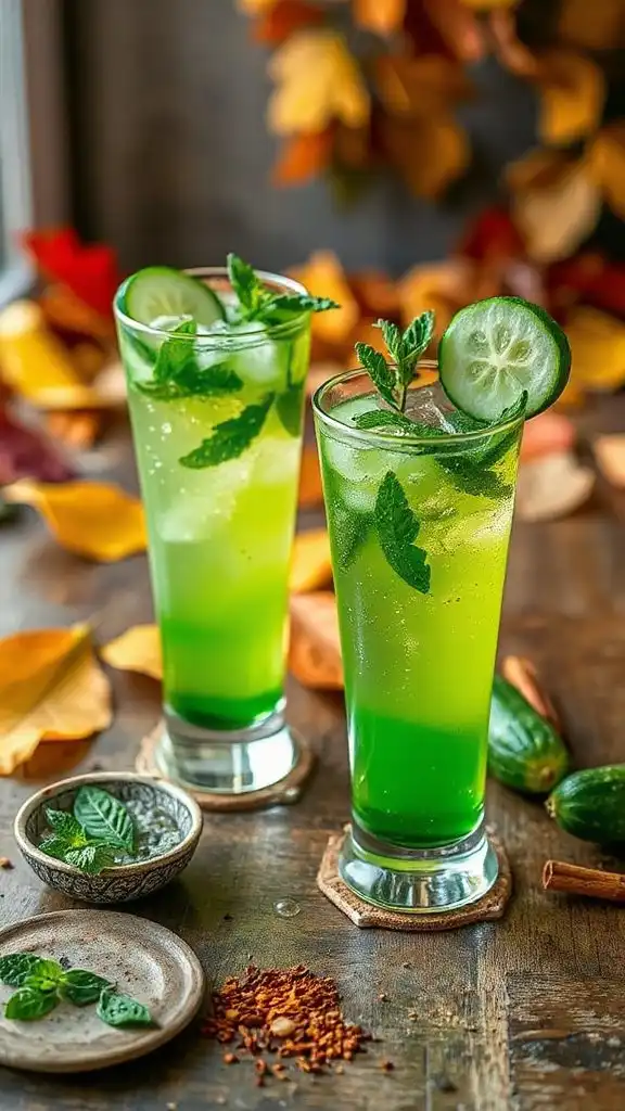refreshing spiced cucumber lemonade
